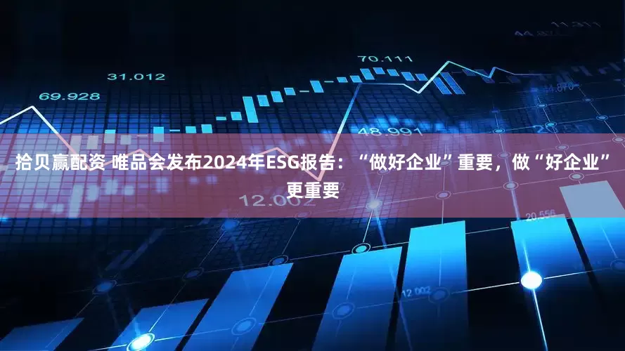 拾贝赢配资 唯品会发布2024年ESG报告：“做好企业”重要，做“好企业”更重要